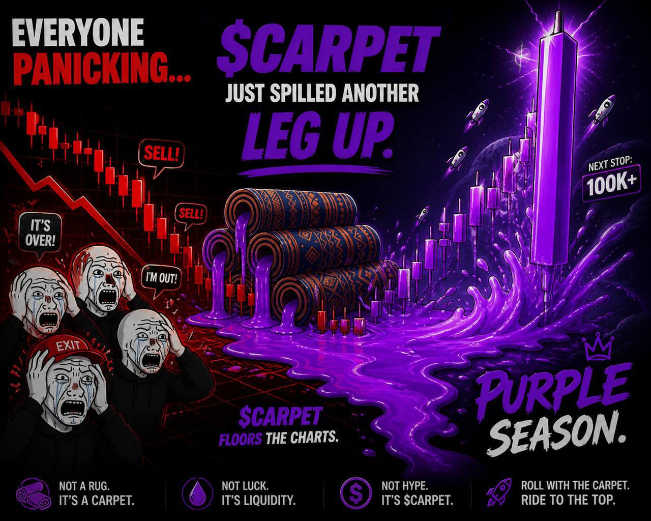 The market is bleeding, $CARPET is printing